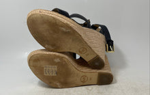 Load image into Gallery viewer, Michael Kors Womens Finley Black Brown Espadrille Platform Sandals Size 8
