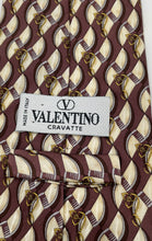 Load image into Gallery viewer, Valentino Mens Multicolor Printed Silk Keeper Loop Adjustable Designer Tie
