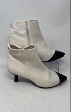 Load image into Gallery viewer, Anne Klein Womens White Black Pointed Toe Kitten Ankle Boots Size 8M
