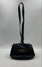 Load image into Gallery viewer, Authentic Marc By Marc Jacobs Womens Black Gold-Tone Crossbody Bag Stained

