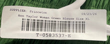 Load image into Gallery viewer, Ann Taylor Womens Green Long Sleeve Boat Neck Pullover Blouse Top Size XL
