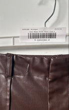 Load image into Gallery viewer, Zara Womens Brown Faux Leather Flat Front Straight Leg Cargo Pants Size Small
