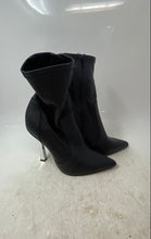 Load image into Gallery viewer, Steve Madden Womens Black Leather Pointed Toe High Stiletto Ankle Boots Size 7M
