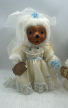 Load image into Gallery viewer, Lot Of 2 Raikes Bears Wedding Edition Bride Groom White Clothes Doll
