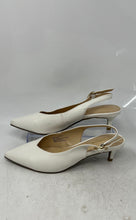 Load image into Gallery viewer, Liz Claiborne Womens Quebec White Pointed Toe Kitten Slingback Heels Size 6.5M
