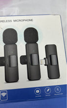 Load image into Gallery viewer, Black Wireless Live Show Interview Vlog Short Video Microphone Not Tested
