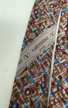 Load image into Gallery viewer, Valentino Cravatte Mens Multicolor Printed Keeper Loop Designer Tie
