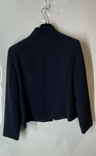 Load image into Gallery viewer, Jones New York Womens Blue Stretch Long Sleeve Mock Neck Full-Zip Jacket Size 14

