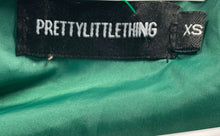 Load image into Gallery viewer, PrettyLittleThings Womens Green White Long Sleeve Cropped Bomber Jacket Size XS
