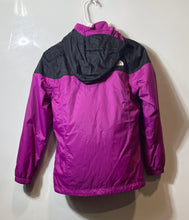 Load image into Gallery viewer, The North Face Girls Pink DryVent Long Sleeve Hooded Full-Zip Rain Jacket Size M
