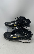 Load image into Gallery viewer, Nike Mens Land Shark Mid 317238-011 Black White Lace-Up Football Cleats Size 12
