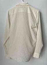 Load image into Gallery viewer, Lauren Ralph Lauren Womens Off White Long Sleeve Button-Up Shirt Size Medium
