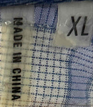 Load image into Gallery viewer, Bugatchi Mens Blue White Plaid Long Sleeve Shaped Fit Button-Up Shirt Size XL
