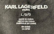 Load image into Gallery viewer, Karl Lagerfeld Paris Womens Black Short Sleeve Pullover T-Shirt Size L
