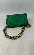 Load image into Gallery viewer, Zara Womens Green Leather Quilted Chain Strap Mini Clutch Purse
