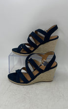 Load image into Gallery viewer, DV8 By Dolce Vita Womens Blue Ankle Strap Wedge Heel Espadrille Sandals Size 6
