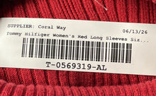Load image into Gallery viewer, Tommy Hilfiger Womens Red Cotton Turtleneck Long Sleeve Pullover Sweater Size LG
