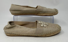 Load image into Gallery viewer, Authentic Tory Burch Womens Weston Beige Espadrille Flats Size 8M Worn Stained
