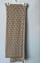 Load image into Gallery viewer, Michael Kors Womens Beige Brown Monogram Print Multifunctional Rectangular Scarf

