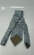 Load image into Gallery viewer, Armani Collezioni Mens Blue Striped Silk Keeper Loop Adjustable Pointed Tie
