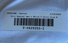 Load image into Gallery viewer, Eric Emanuel Mens White Cotton Short Sleeve Crew Neck Pullover T-Shirt Size M
