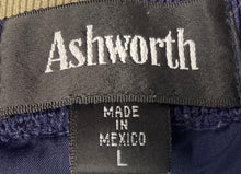 Load image into Gallery viewer, Ashworth Mens Blue Long Band Sleeve V-Neck Ribbed Hem Pullover Sweater Size L
