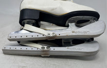 Load image into Gallery viewer, Bauer Womens White Winter Sports Lace-Up Ice Blade Figure Skates Size 6

