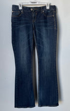 Load image into Gallery viewer, Express Womens Blue Denim Mid-Rise Pockets Bootcut Leg Jeans Size 8R With Tag
