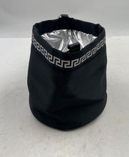 Load image into Gallery viewer, Versace Parfums Womens Black Greek Barrel Cylinder Crossbody Strap Bucket Bag
