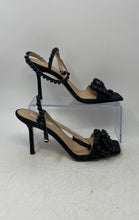 Load image into Gallery viewer, Antonio Melani X Courtney Grow Womens Black Leather Ankle Strap Heels Size 8.5M
