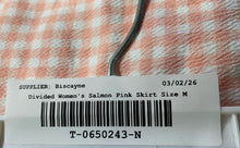 Load image into Gallery viewer, Divided By H&amp;M Womens Salmon Pink Checked Jersey Fit Mini Skirt Size Medium

