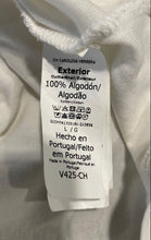Load image into Gallery viewer, Authentic Carolina Herrera Womens White Cotton Short Sleeve T-Shirt Sz L Stained
