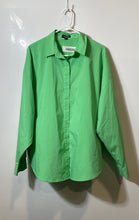 Load image into Gallery viewer, Express Boyfriend Womens Green Long Sleeve Collared Button-Up Shirt Size XL
