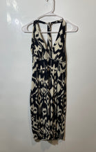Load image into Gallery viewer, XXI Womens Black White Printed Halter Neck Sleeveless Pullover A-Line Dress Sz M
