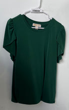 Load image into Gallery viewer, Michael Kors Womens Green Short Sleeve Round Neck Pullover Blouse Top Size Large
