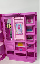 Load image into Gallery viewer, Mattle Pink Glitter Portable Barbie Dream Closet With Clothes &amp; Accessories
