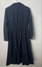 Load image into Gallery viewer, Banana Republic Womens Blue Striped Tie Front Midi Shirt Dress Size S With Tag
