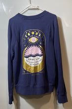 Load image into Gallery viewer, Spiritual Gangster Womens Blue Long Sleeve Graphic Pullover Sweatshirt Size L
