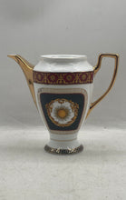 Load image into Gallery viewer, Vintage R. Limoges White Gold Plated Ceramic Tableware Scroll Handle Teapot
