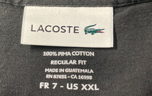 Load image into Gallery viewer, Lacoste Mens Black Cotton Regular Fit Short Sleeve Pullover T-Shirt Size XXL

