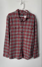 Load image into Gallery viewer, Rip Curl Mens Red Gray Check Long Sleeve Spread Collar Button-Up Shirt Size M
