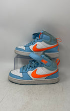 Load image into Gallery viewer, Nike Kids Court Borough Mid 2 HF4791-407 Blue White Sneaker Shoes Size 5Y
