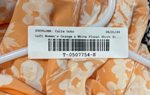 Load image into Gallery viewer, Loft Womens Orange &amp; White Floral Print Sleeveless Blouse Top Size XS
