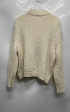 Load image into Gallery viewer, Zara Womens Cream Knitted Long Sleeve Crew Neck Ribbed Hem Pullover Sweater Sz S
