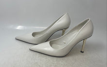 Load image into Gallery viewer, Zara Womens White Leather Pointed Toe Slip-On Pump Heels Size EUR 40
