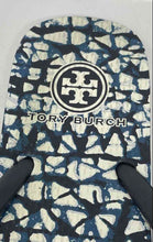Load image into Gallery viewer, Authentic Tory Burch Womens Navy Blue Printed Slip-On Flip-Flop Sandals Size 8-9
