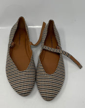 Load image into Gallery viewer, Lucky Brand Womens Calba Brown Black Houndstooth Flat Mary Jane Shoes Size 7 M
