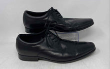 Load image into Gallery viewer, Aldo Mens Black Leather Lace-Up Low Top Plain Toe Oxford Dress Shoes Size 10.5
