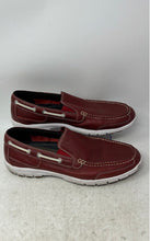 Load image into Gallery viewer, Cole Haan Mens Red Leather Slip-On Round Toe Boat Shoes Size 9.5 M

