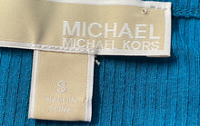 Load image into Gallery viewer, Michael Kors Womens Blue Cold Shoulder Long Sleeve Blouse Top Size Small
